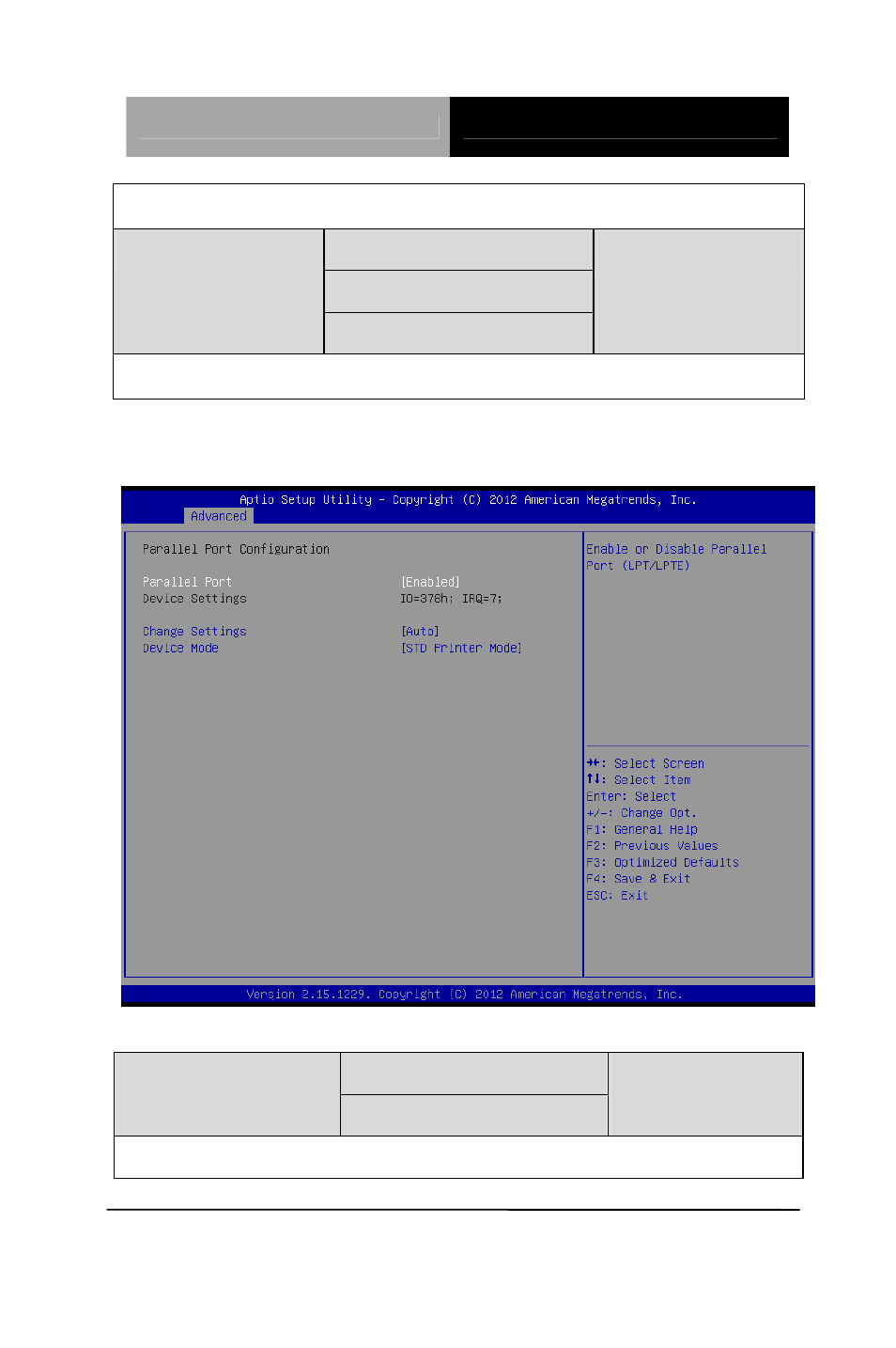 Parallel port configuration | AAEON PCM-QM77 User Manual | Page 103 / 172