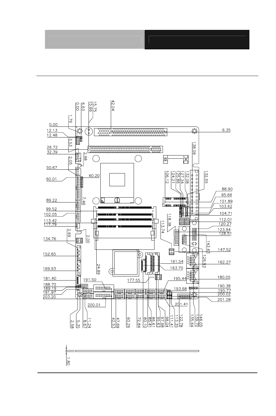 3 mechanical drawing component side | AAEON PCM-QM77 User Manual | Page 20 / 172