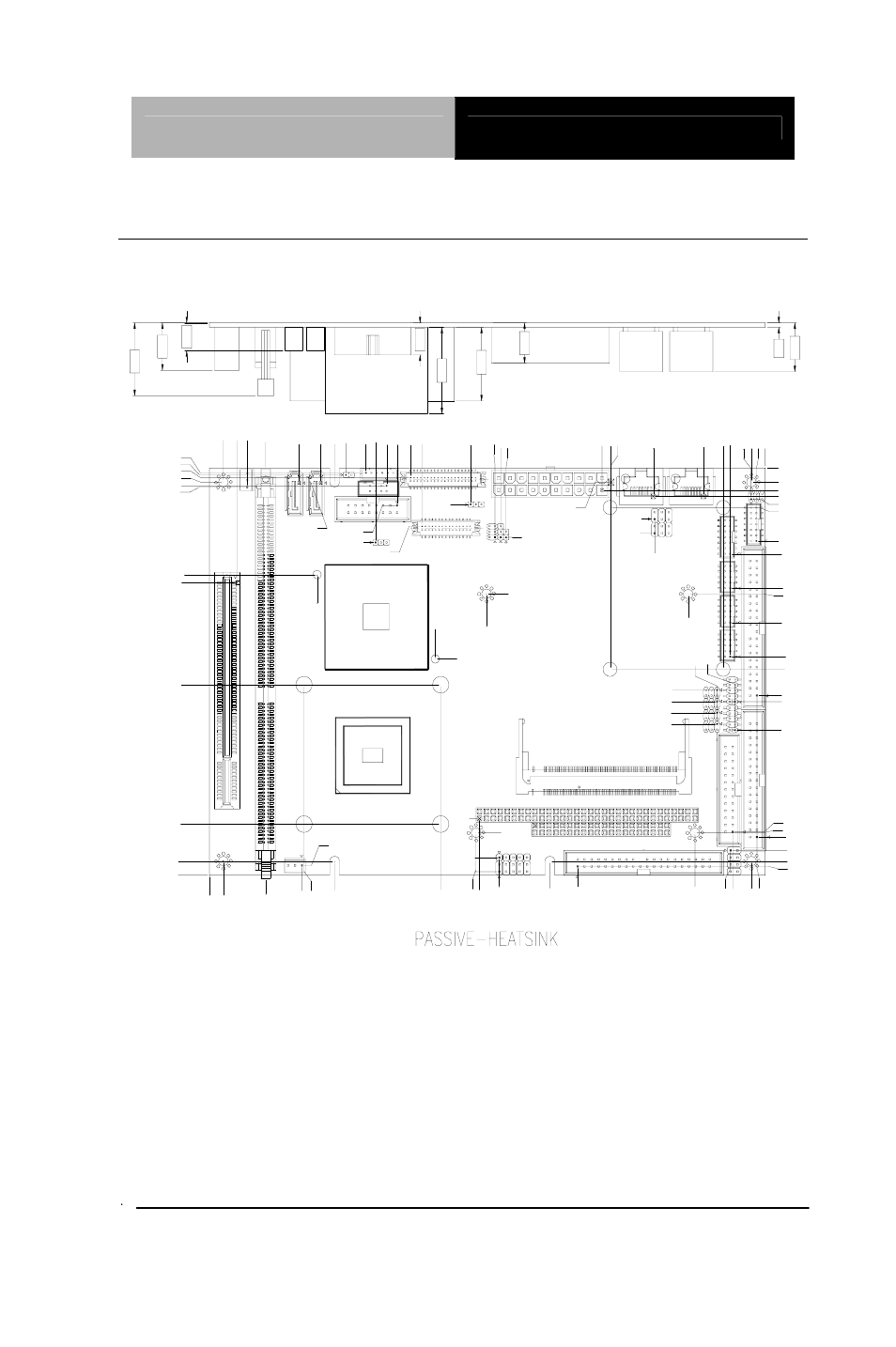 3 mechanical drawing component side (passive), Chapter 2 quick installation guide | AAEON PCM-8120 User Manual | Page 18 / 71