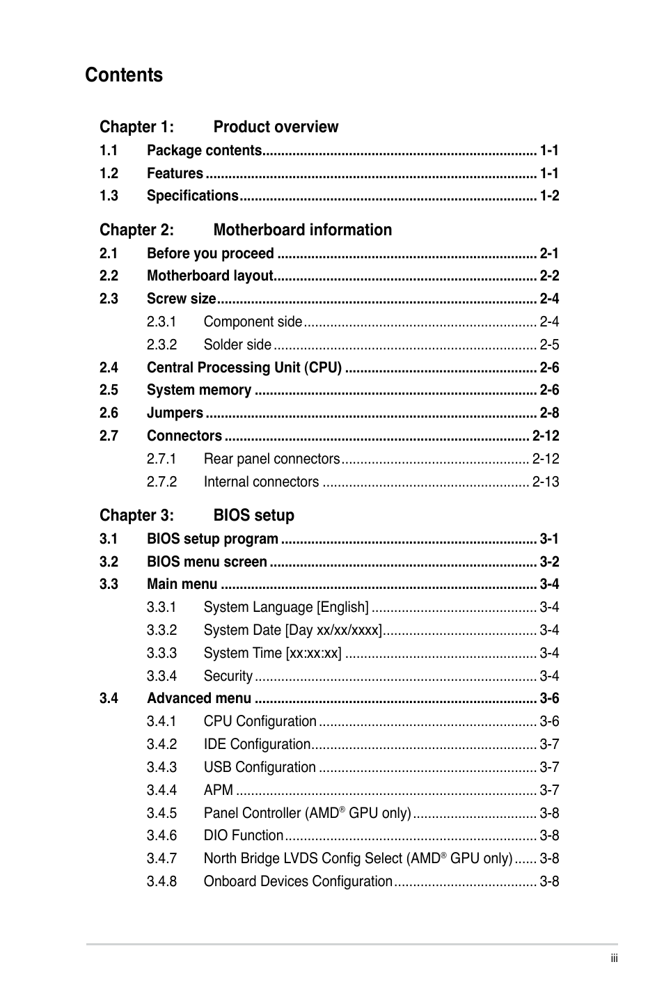 AAEON EPIC-CV01 Series User Manual | Page 3 / 44