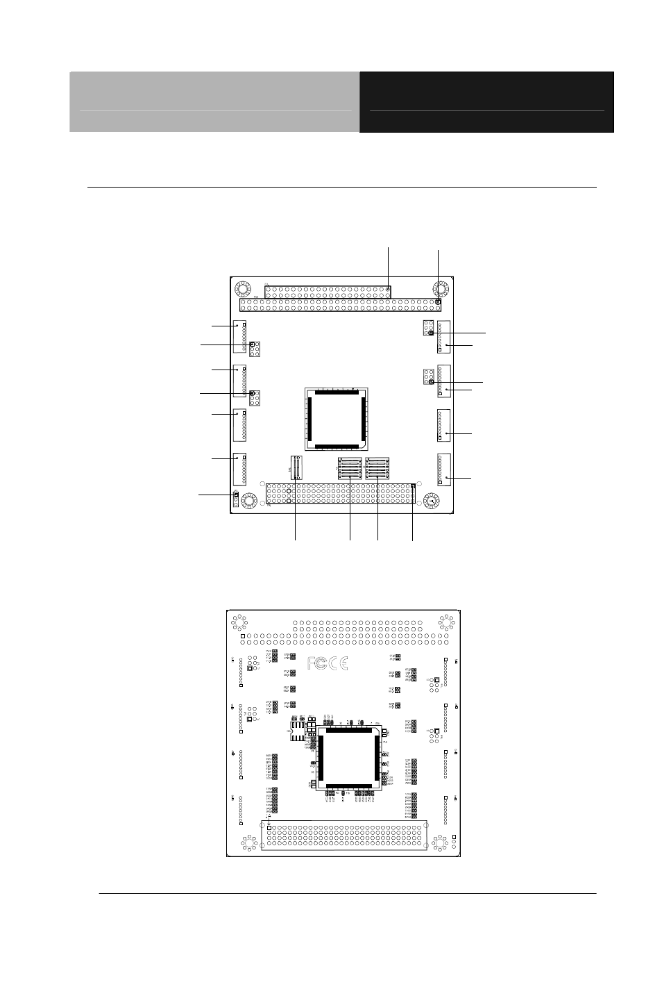 3 location of jumpers and connectors, For 8-port | AAEON PFM-C42C User Manual | Page 9 / 25