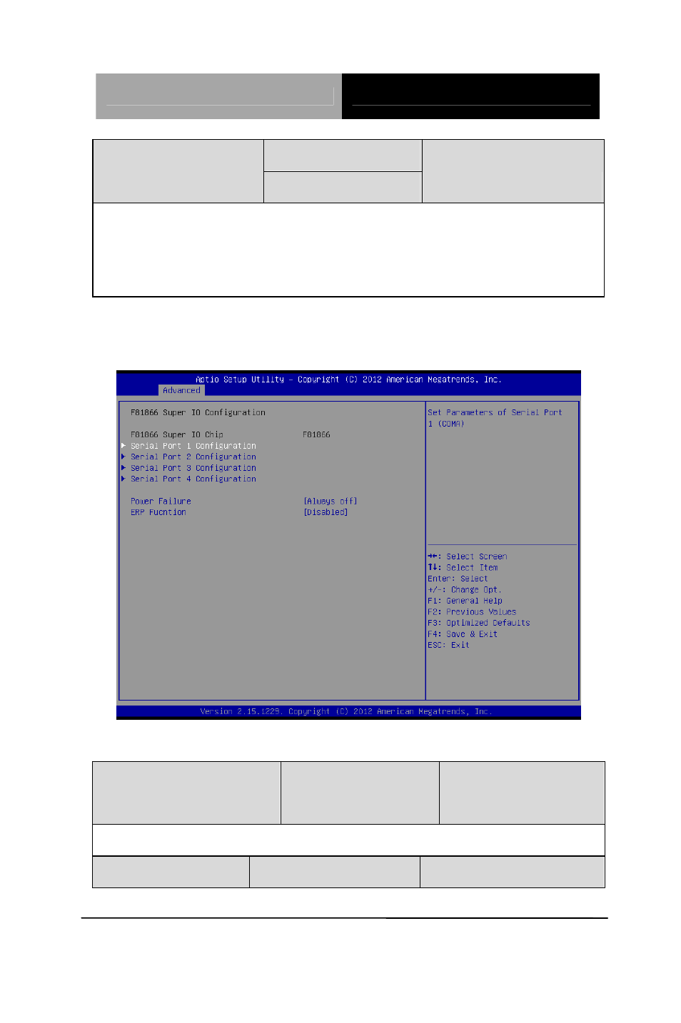 F81866 super io configuration | AAEON PFM-HDS User Manual | Page 55 / 105