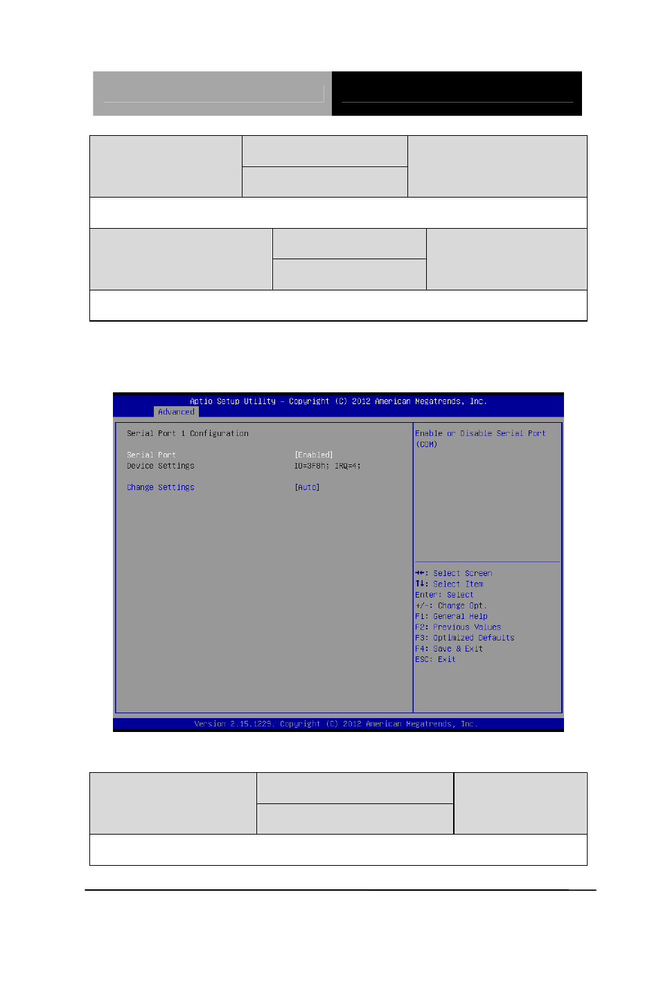 Serial port 1 configuration | AAEON PFM-HDS User Manual | Page 56 / 105