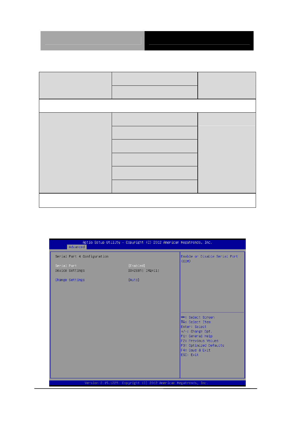 Serial port 4 configuration | AAEON PFM-HDS User Manual | Page 59 / 105