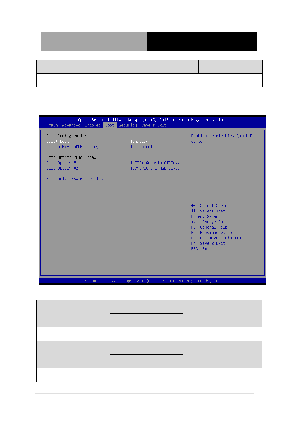 Setup submenu: boot | AAEON GENE-QM87 User Manual | Page 97 / 134
