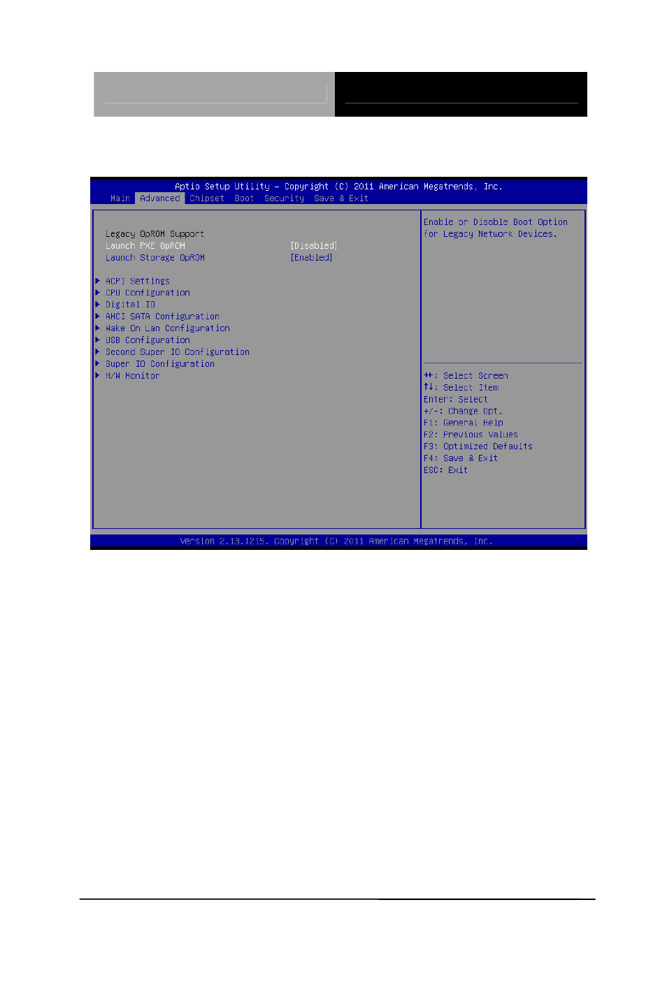 Advanced | AAEON GENE-TC05 User Manual | Page 43 / 109