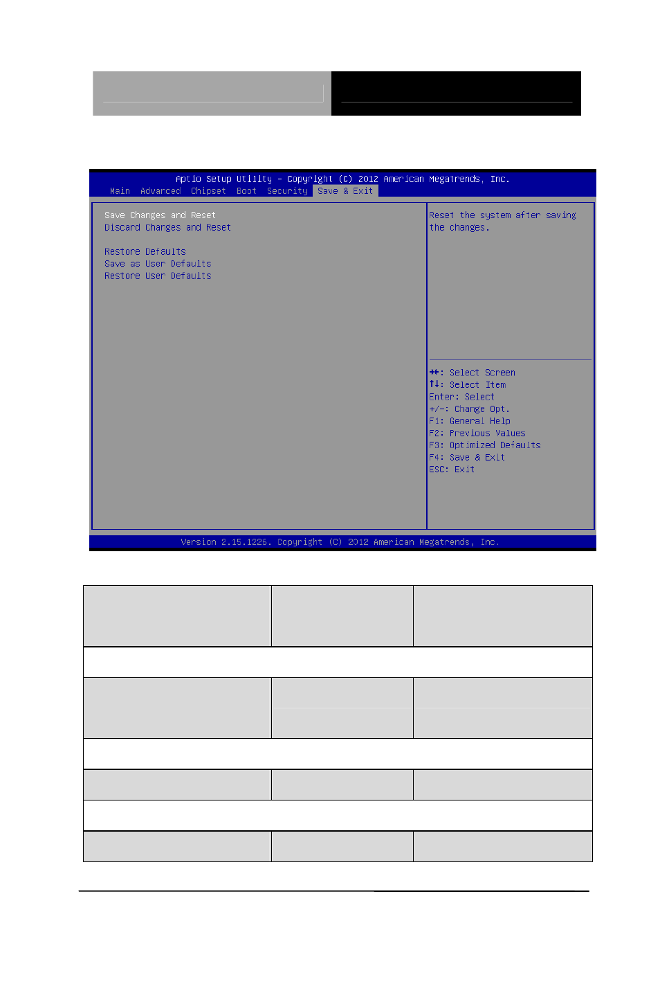 Setup submenu: exit | AAEON GENE-QM77 Rev.B User Manual | Page 116 / 157