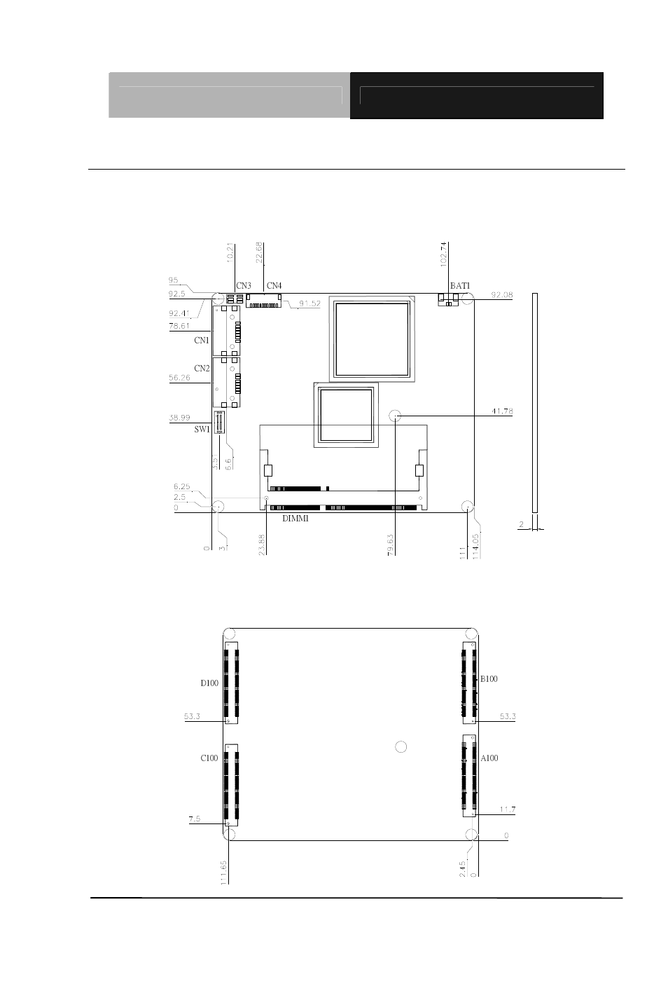 Solder side, 2 jumpers and connectors / mechanical drawings, Component side | AAEON ETX-LN User Manual | Page 14 / 68