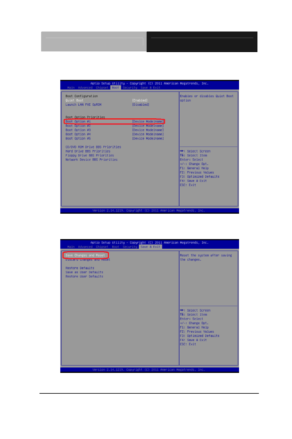 Step 5: save changes and exit bios setup | AAEON ETX-LN User Manual | Page 67 / 68