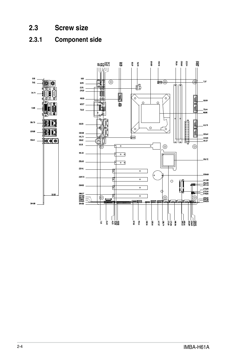 3 screw size | AAEON IMBA-H61A User Manual | Page 12 / 50