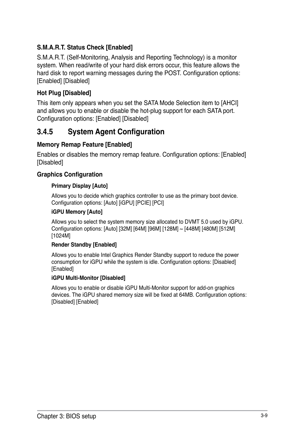 5 system agent configuration | AAEON IMBA-H61A User Manual | Page 39 / 50