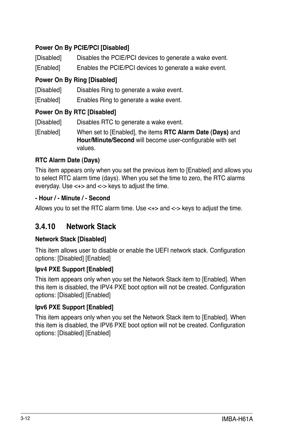 10 network stack | AAEON IMBA-H61A User Manual | Page 42 / 50