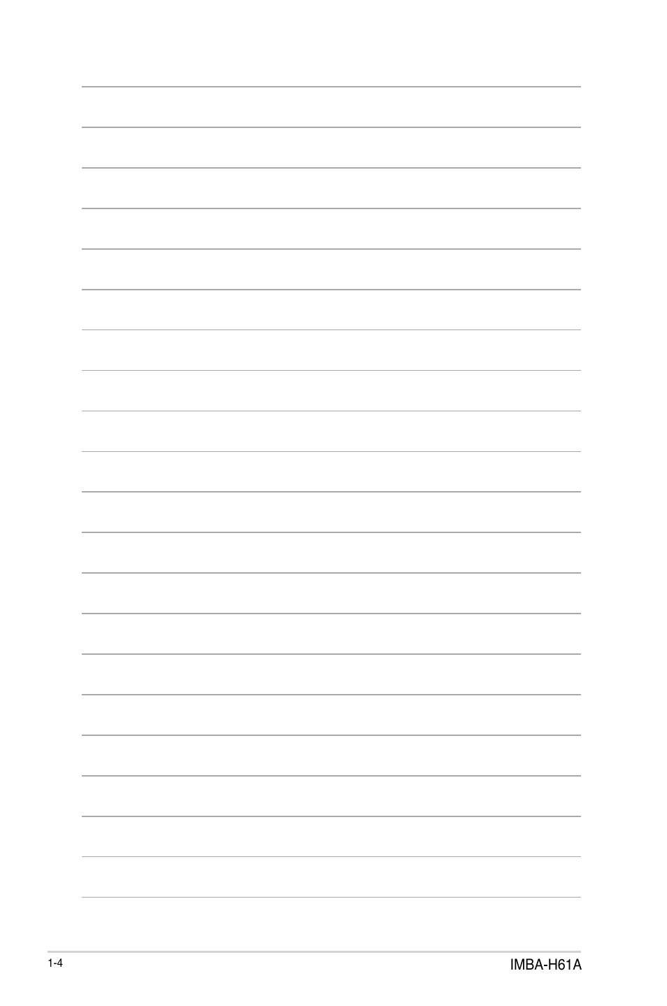 AAEON IMBA-H61A User Manual | Page 8 / 50