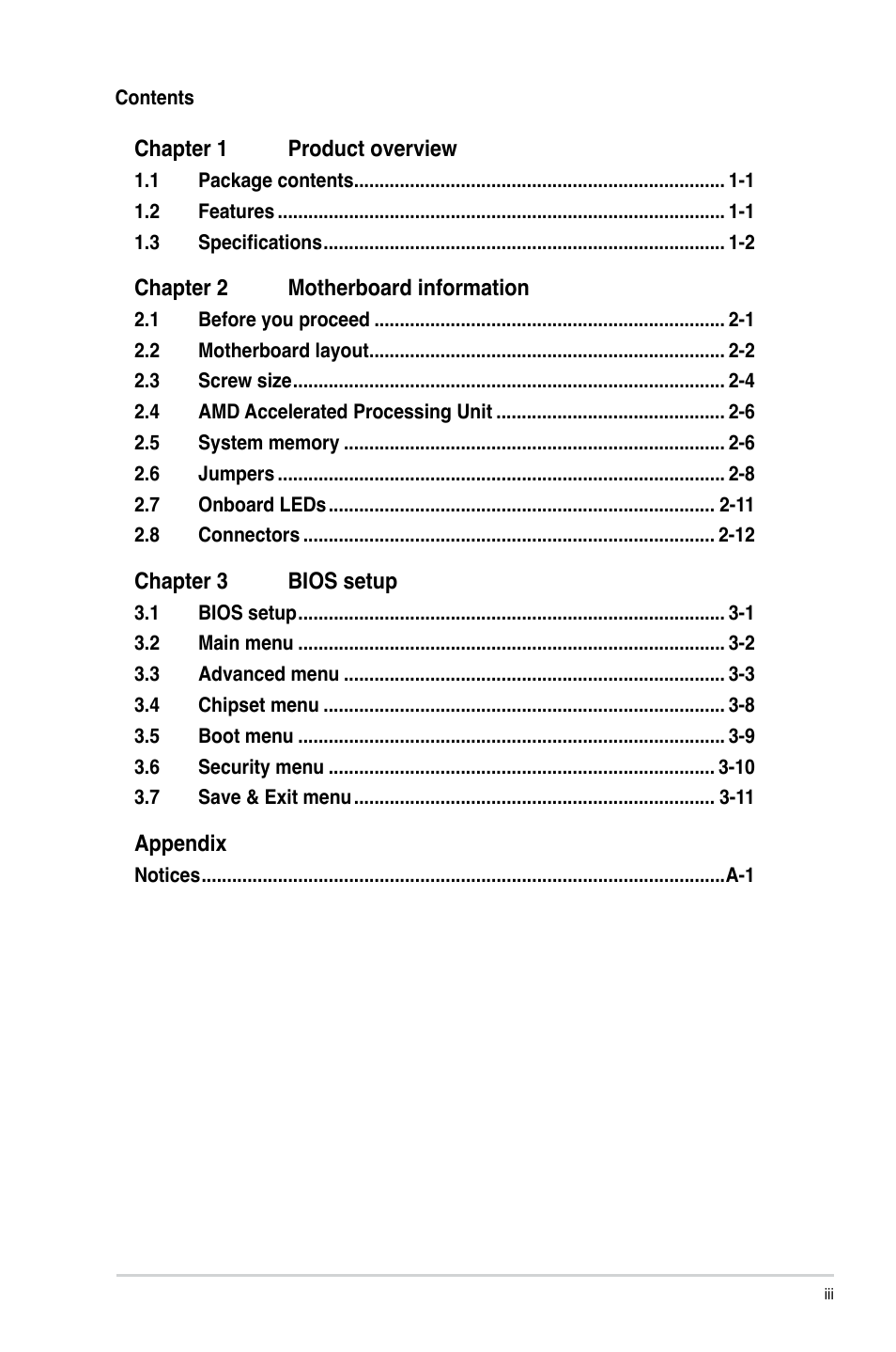 AAEON EMB-KB1 User Manual | Page 3 / 44