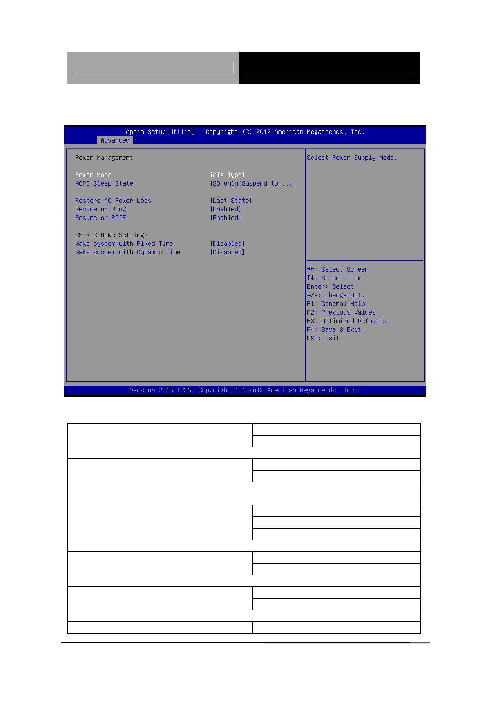 Power management options summary | AAEON EMB-QM87A User Manual | Page 56 / 113
