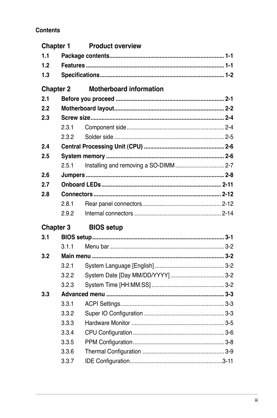 AAEON EMB-BT1 User Manual | Page 3 / 58