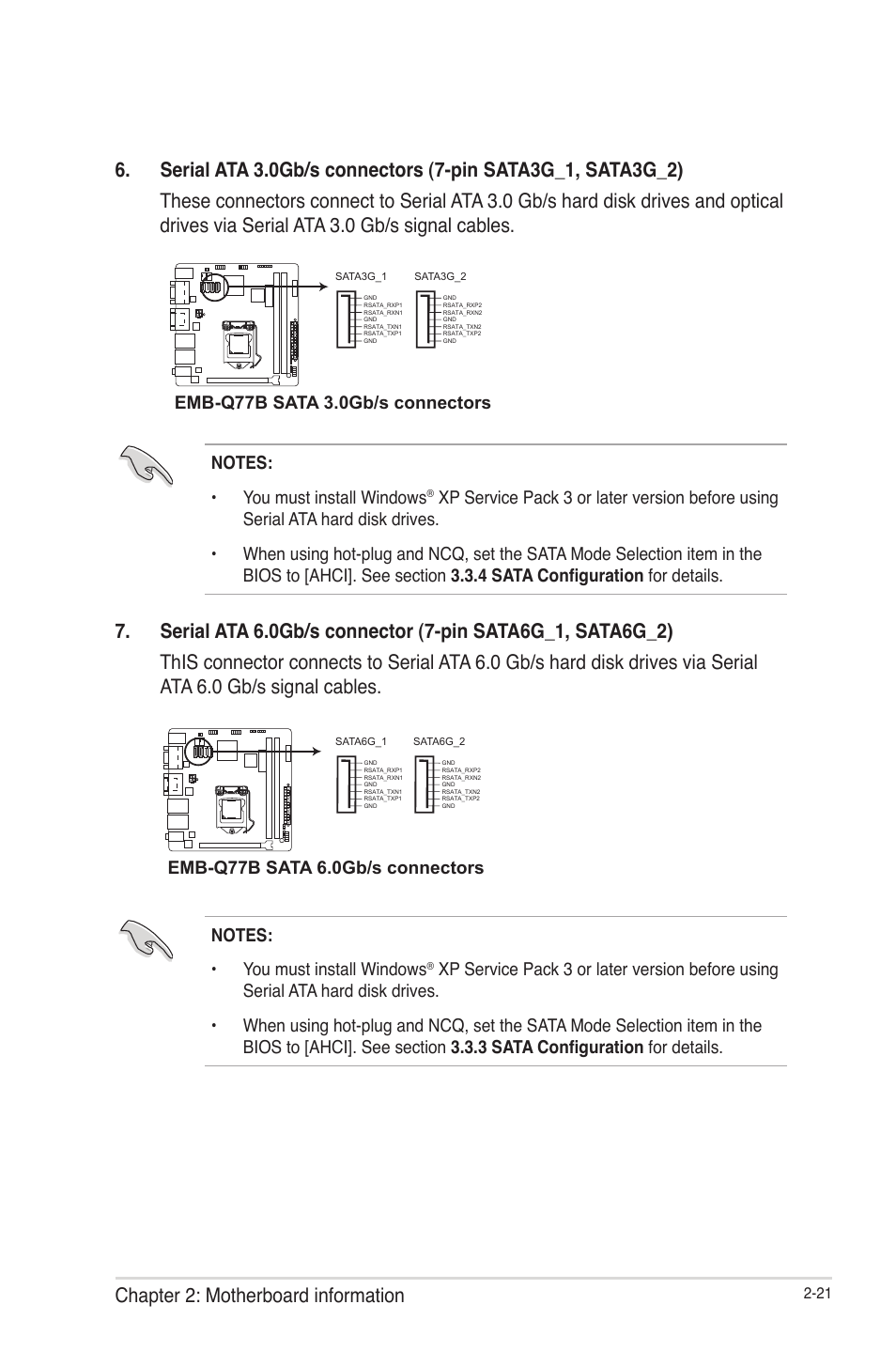 Emb-q77b sata 6.0gb/s connectors | AAEON EMB-Q77B User Manual | Page 29 / 44