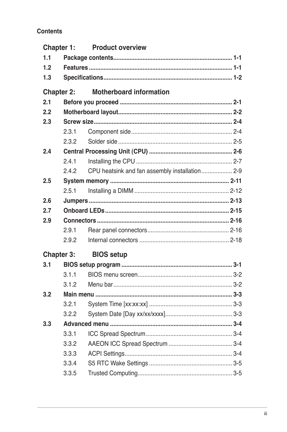 AAEON EMB-Q77B User Manual | Page 3 / 44