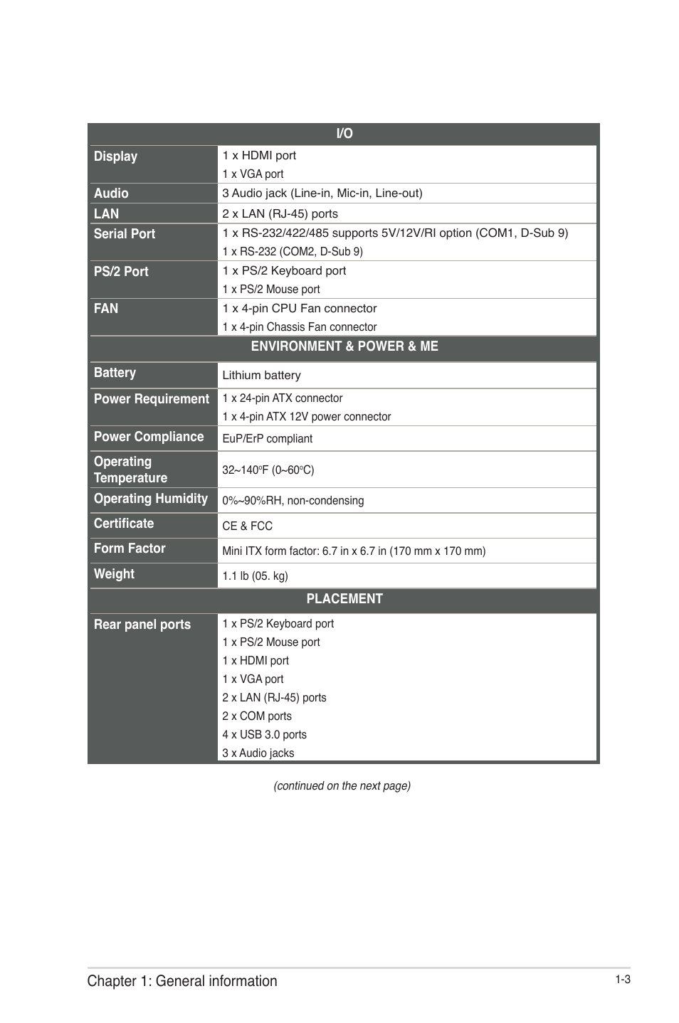 Chapter 1: general information | AAEON EMB-Q77B User Manual | Page 7 / 44