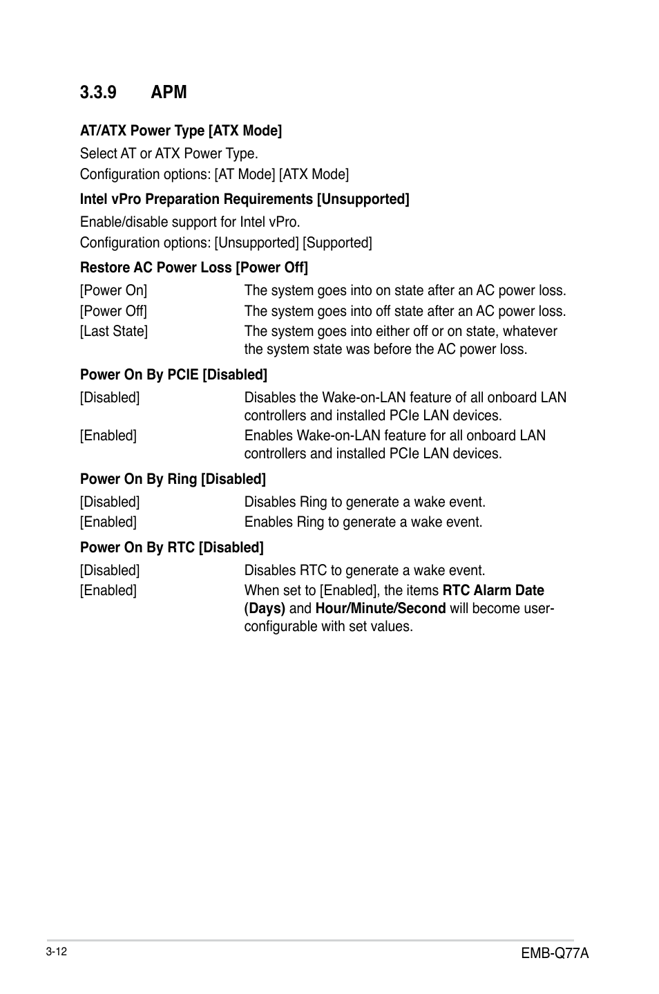 9 apm, Apm -12 | AAEON EMB-Q77A User Manual | Page 48 / 62
