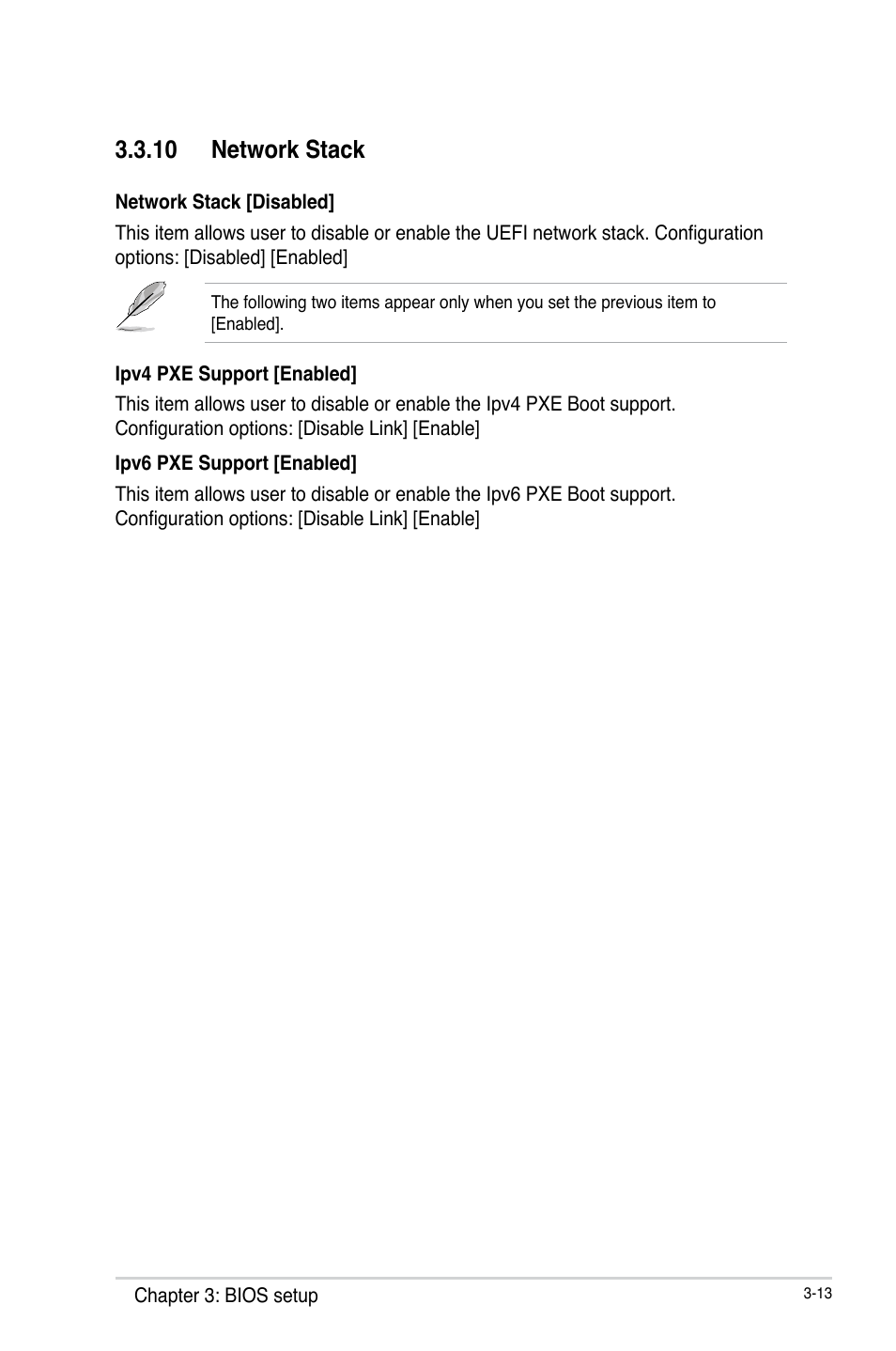 10 network stack, 10 network stack -13 | AAEON EMB-Q77A User Manual | Page 49 / 62