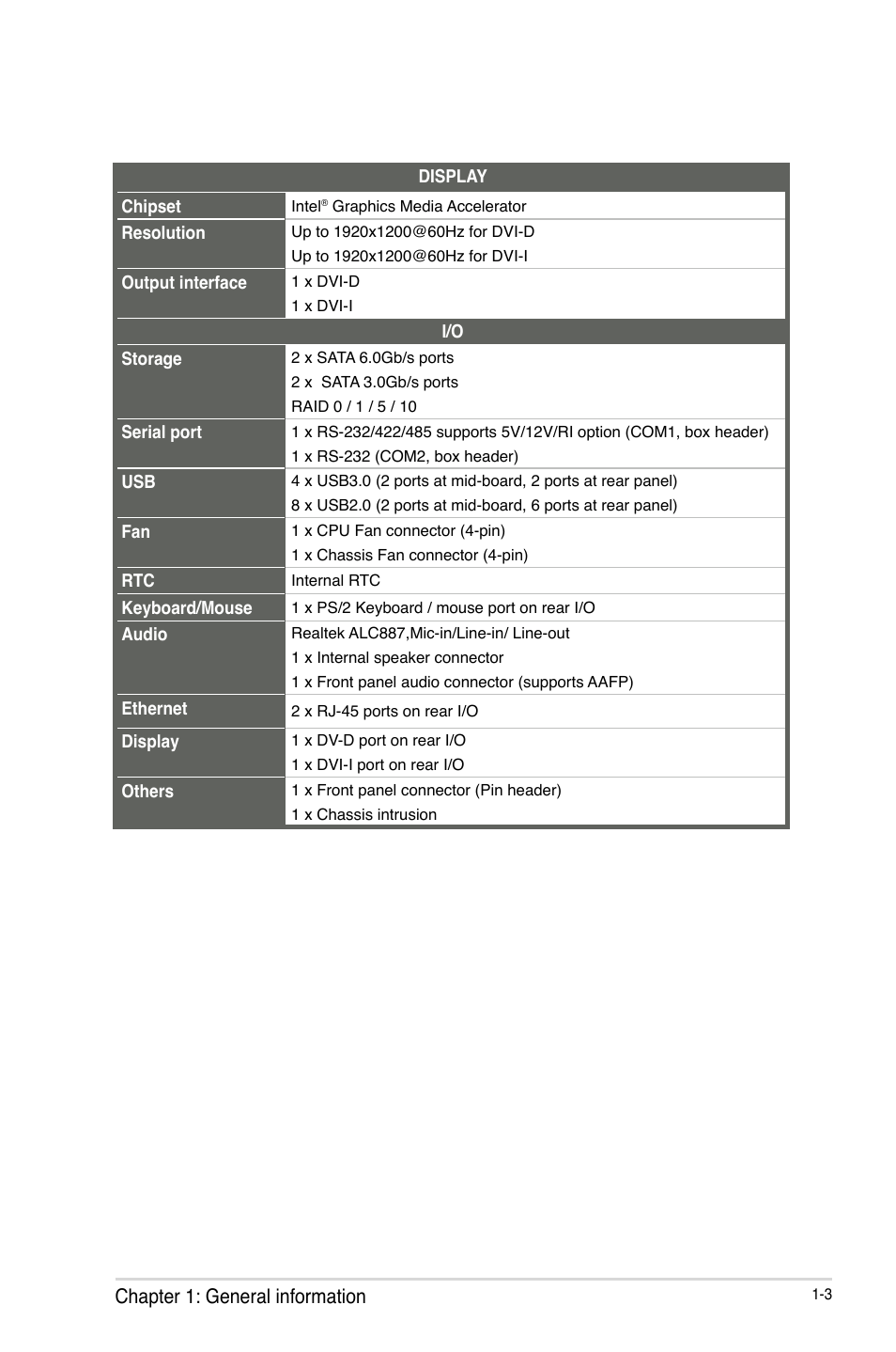 Chapter 1: general information | AAEON EMB-Q77A User Manual | Page 7 / 62