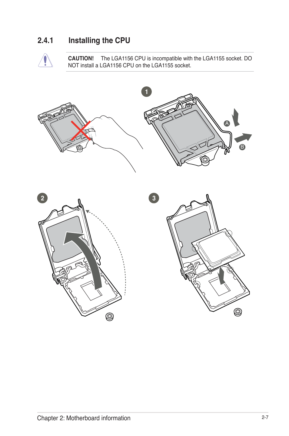 1 installing the cpu, Installing the cpu -7 | AAEON EMB-B75B User Manual | Page 15 / 50