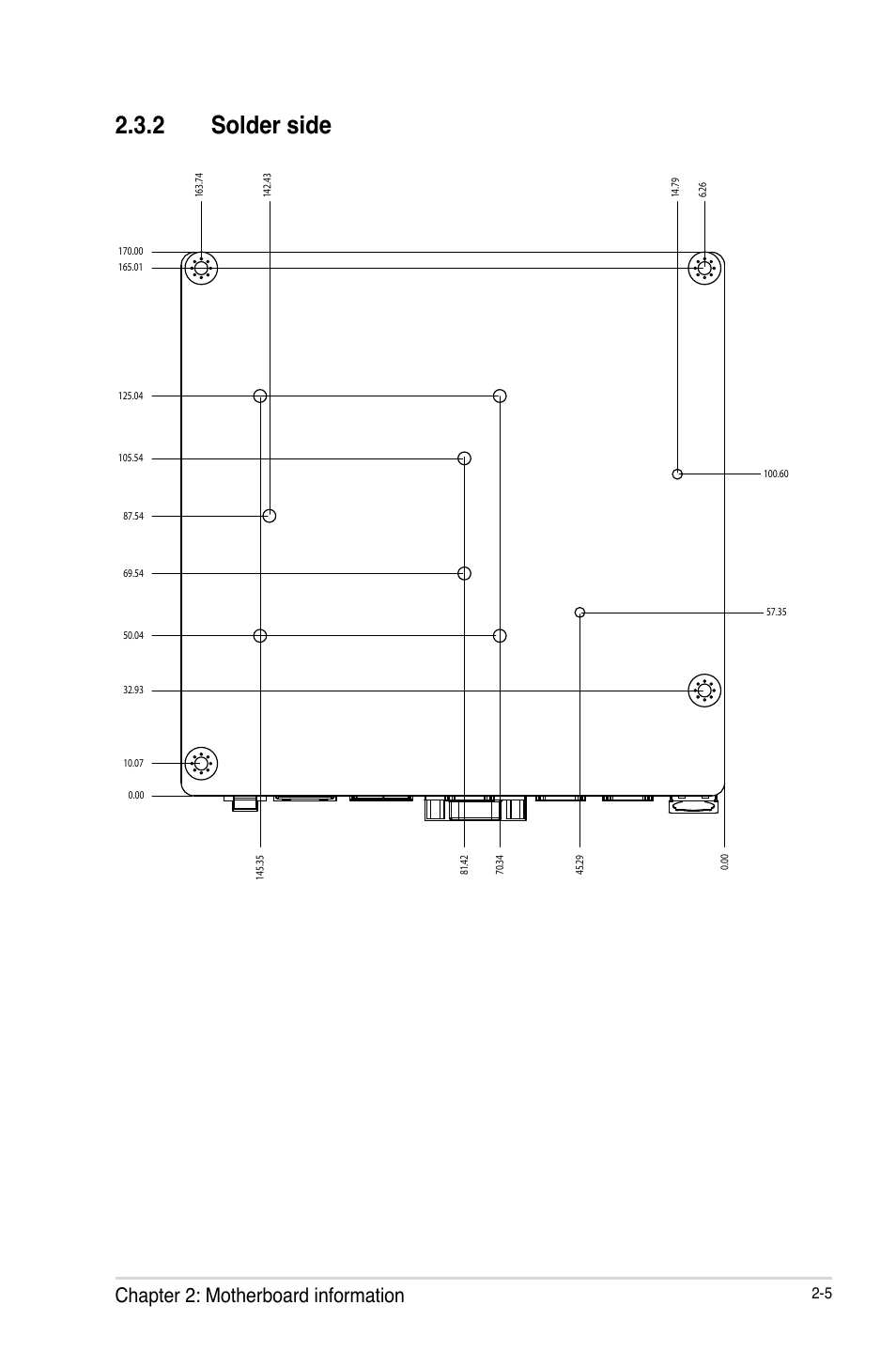 2 solder side, Chapter 2: motherboard information | AAEON EMB-B75A User Manual | Page 13 / 48