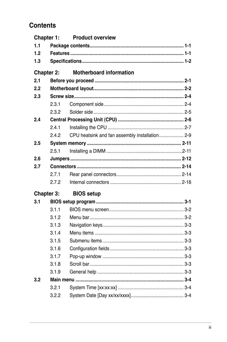 AAEON EMB-B75A User Manual | Page 3 / 48