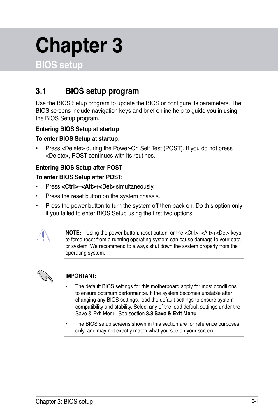 Chapter 3, Bios setup, 1 bios setup program | AAEON EMB-B75A User Manual | Page 33 / 48