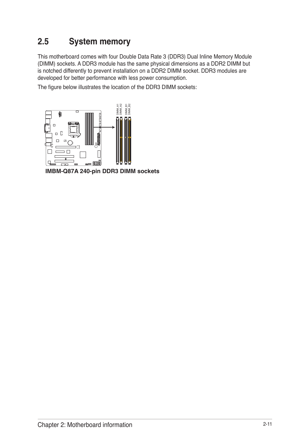 5 system memory, System memory -11 | AAEON IMBM-Q87A User Manual | Page 19 / 48