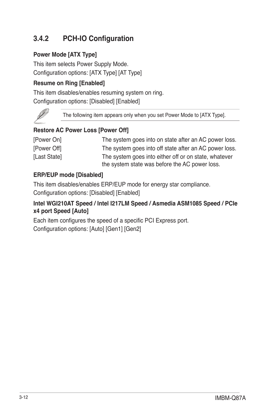 2 pch-io configuration, Pch-io configuration -12 | AAEON IMBM-Q87A User Manual | Page 42 / 48