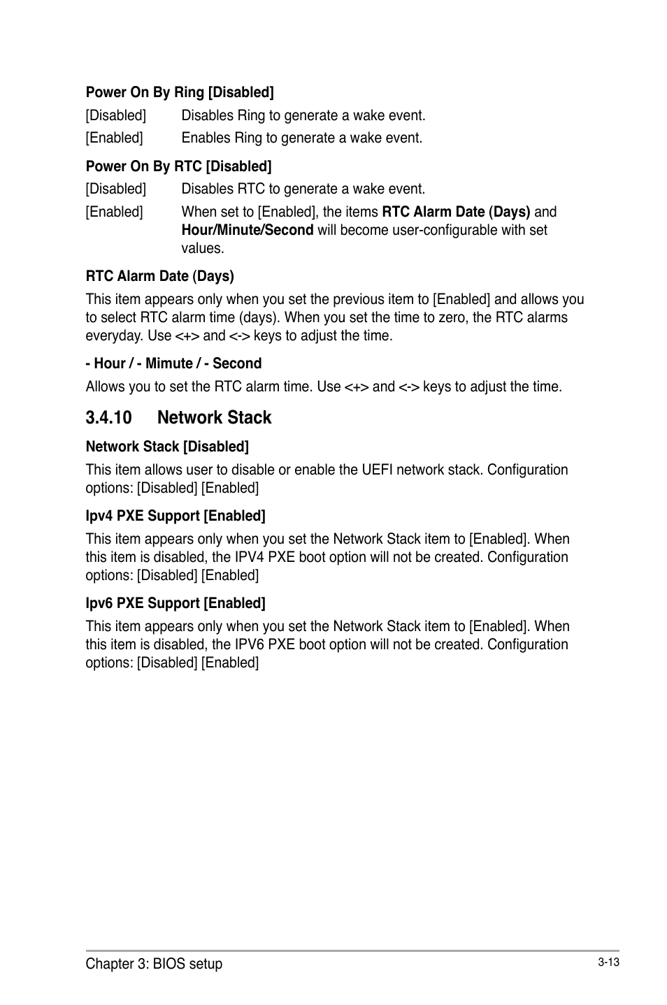 10 network stack, 10 network stack -13 | AAEON IMBM-H61B User Manual | Page 43 / 52