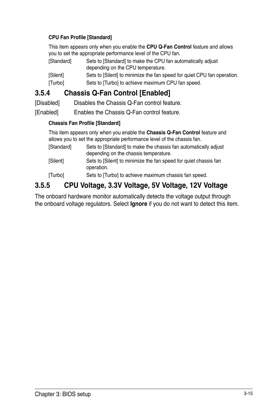 4 chassis q-fan control [enabled, Chassis q-fan control [enabled] -15 | AAEON IMBM-H61B User Manual | Page 45 / 52