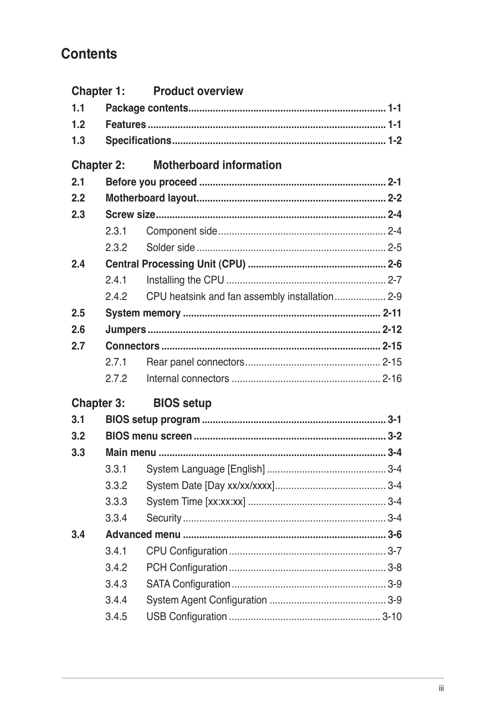 AAEON IMBM-H61A User Manual | Page 3 / 52