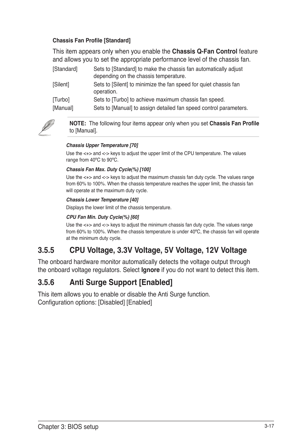 6 anti surge support [enabled, Anti surge support [enabled] -17 | AAEON IMBM-Q67A User Manual | Page 49 / 56