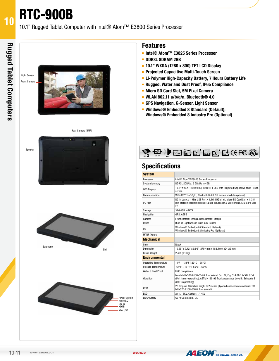 AAEON RTC-900B User Manual | 2 pages