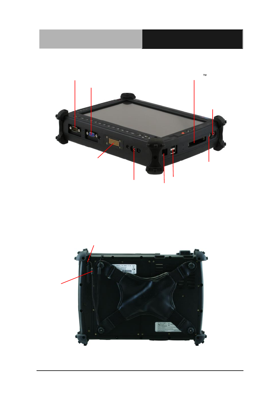 Right and bottom view rear view | AAEON RTC-1000D User Manual | Page 23 / 52