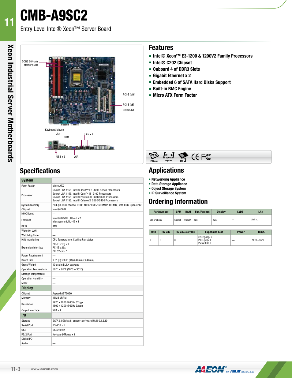 AAEON CMB-A9SC2 User Manual | 1 page