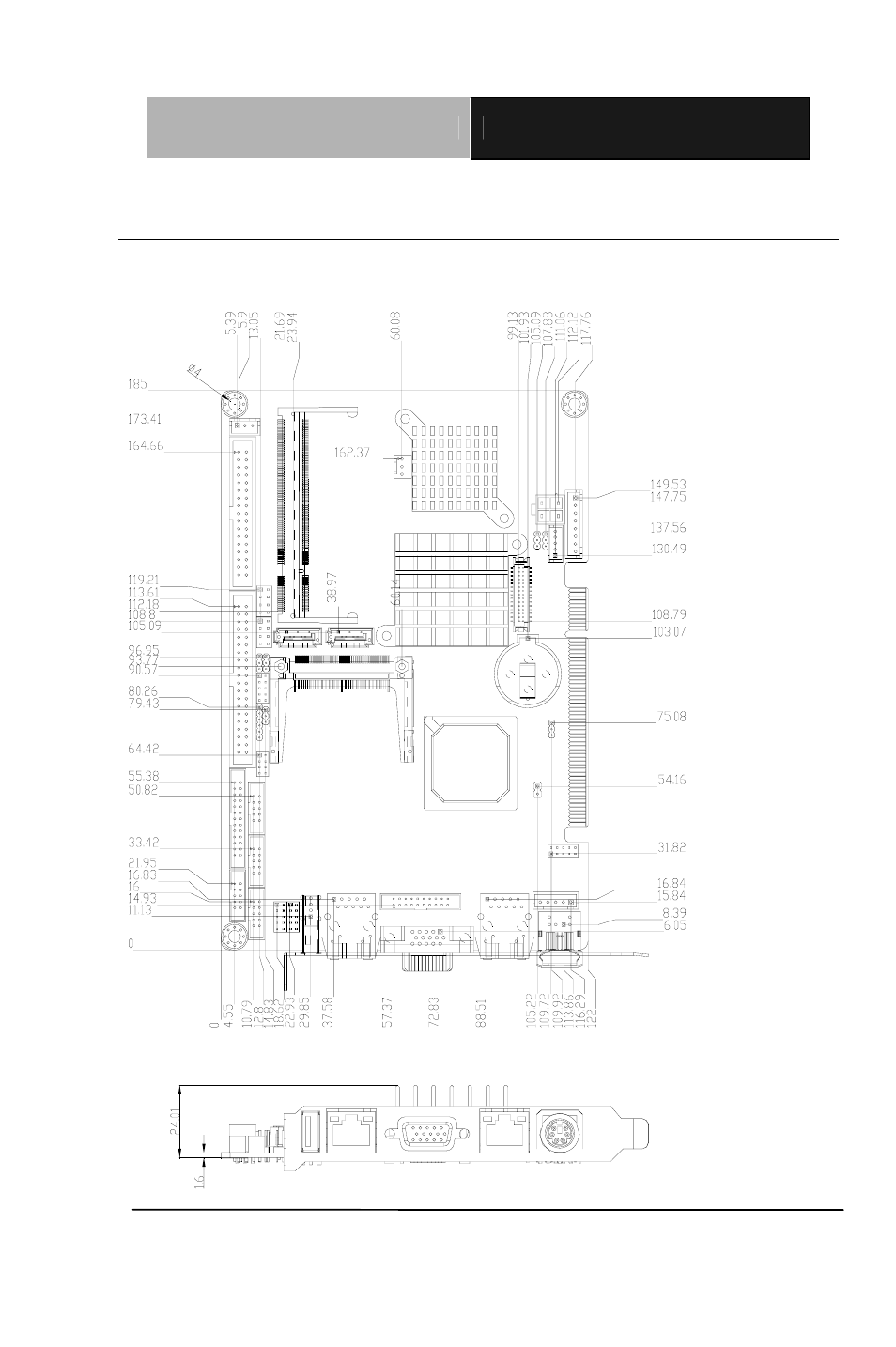 3 mechanical drawing component side | AAEON HSB-945P User Manual | Page 18 / 57