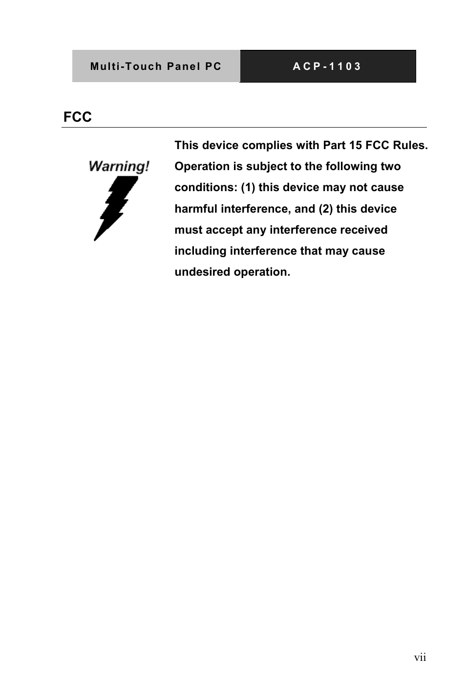 AAEON ACP-1103 User Manual | Page 8 / 115