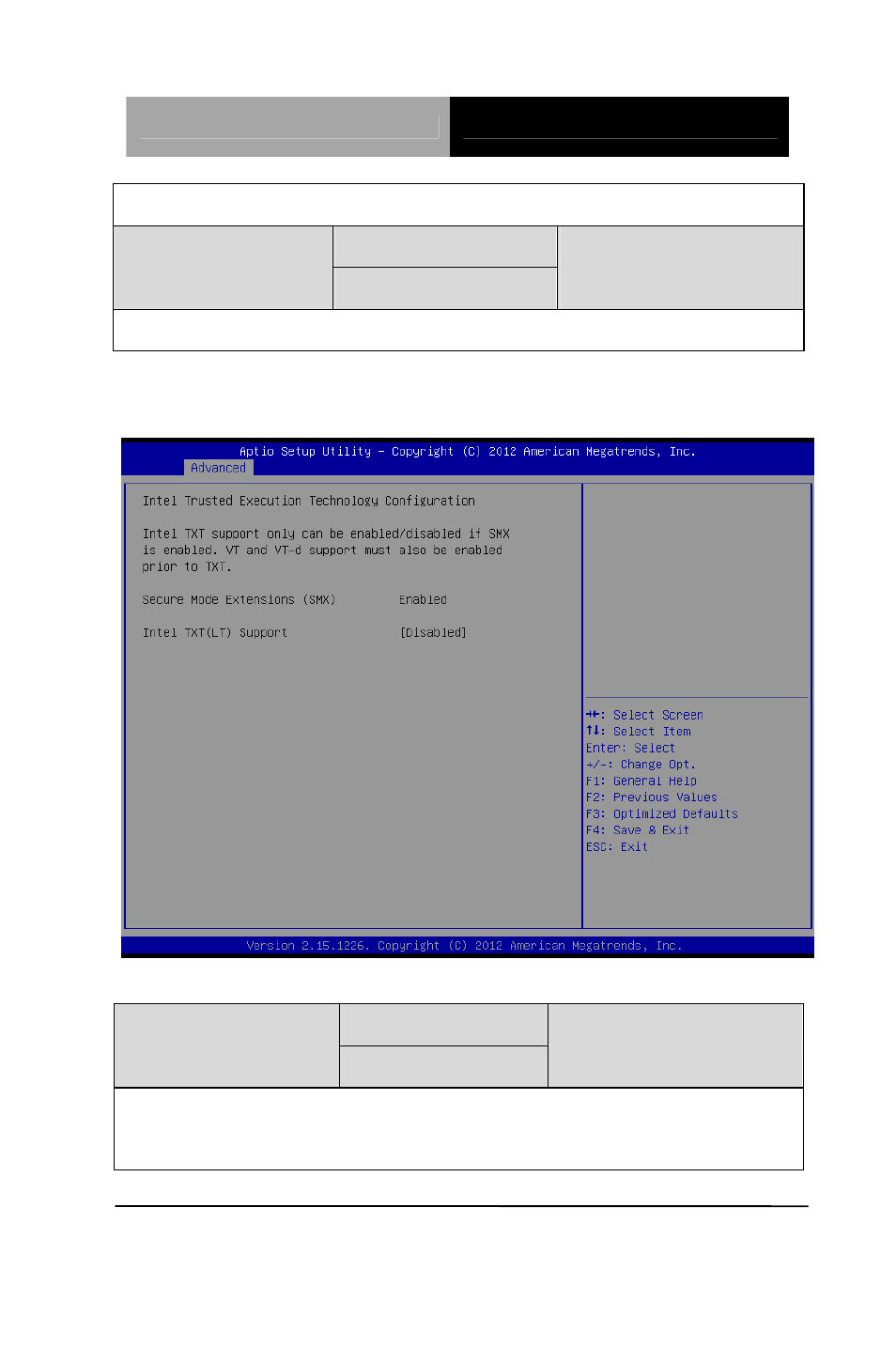 Intel txt(lt) configuration | AAEON ACP-5217 User Manual | Page 43 / 108