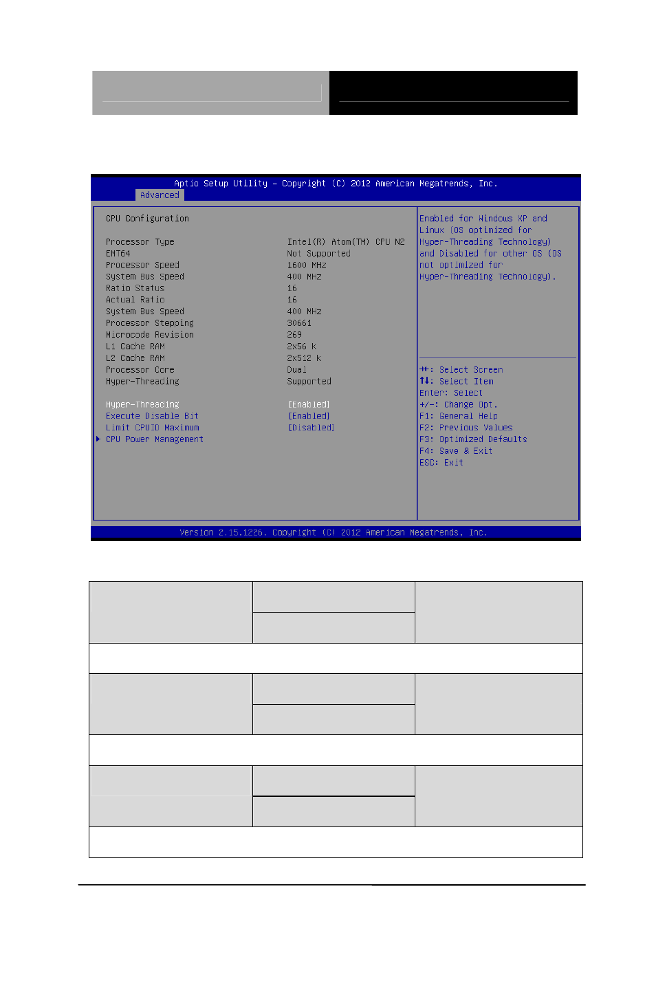 Cpu configuration | AAEON TKS-P20-CV01 User Manual | Page 46 / 99