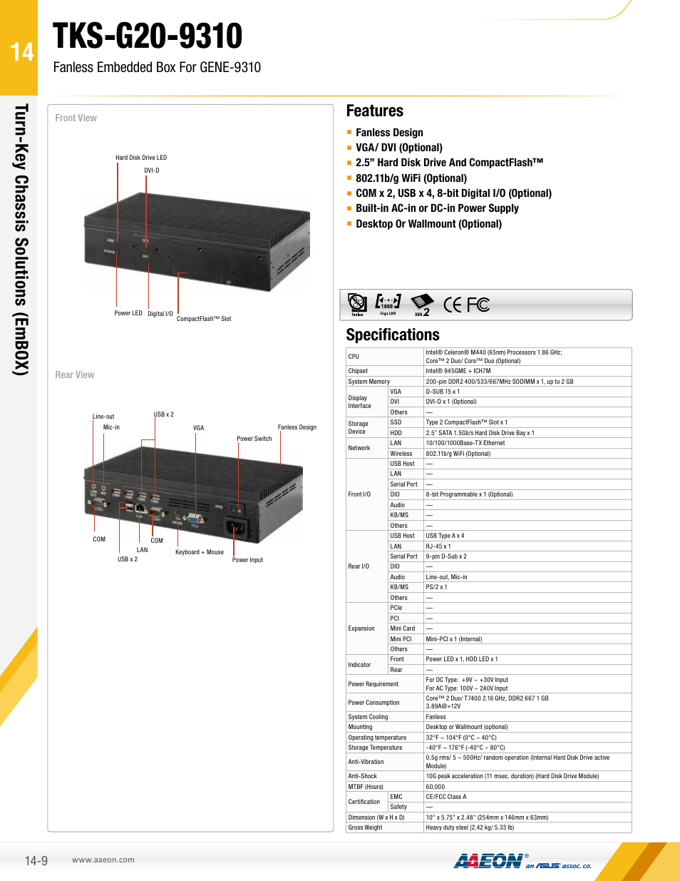 AAEON TKS-G20-9310 User Manual | 2 pages