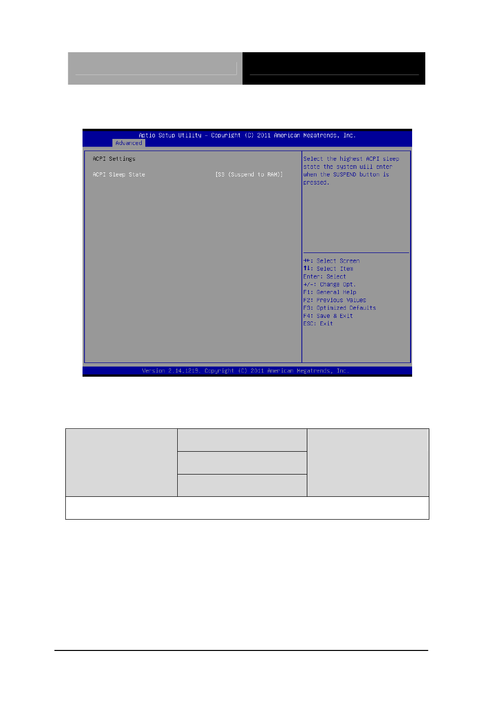 Acpi settings | AAEON AEC-6523 User Manual | Page 44 / 96