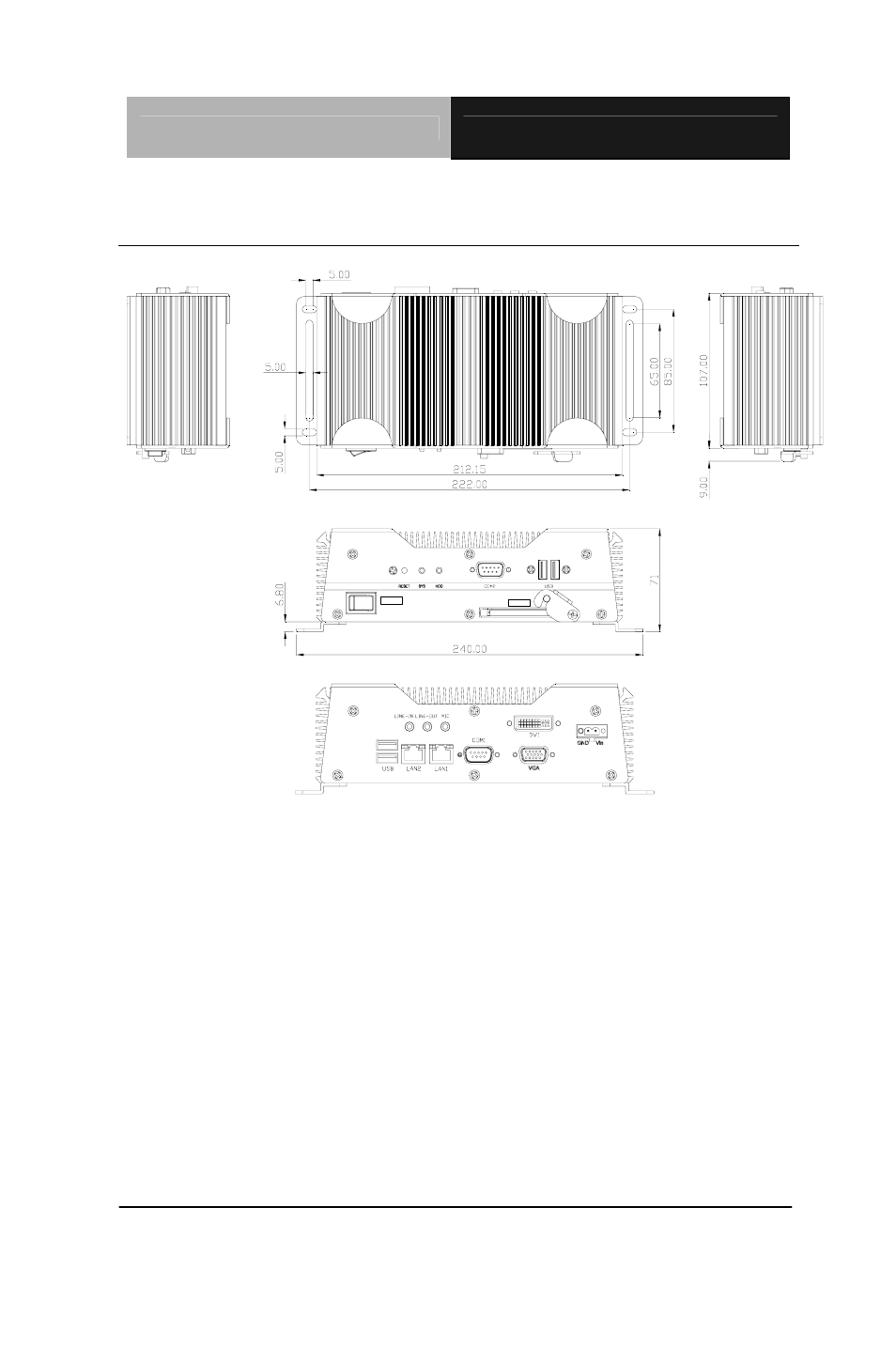 1 dimension, Units: mm | AAEON AEC-6831 User Manual | Page 17 / 50