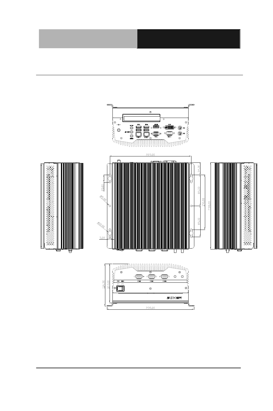 1 dimension a1/a2 version | AAEON AEC-6876 User Manual | Page 18 / 70