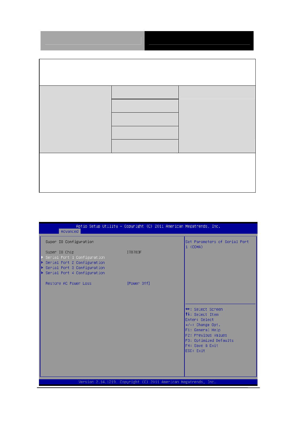 Super io configuration | AAEON AEC-6613 User Manual | Page 48 / 88