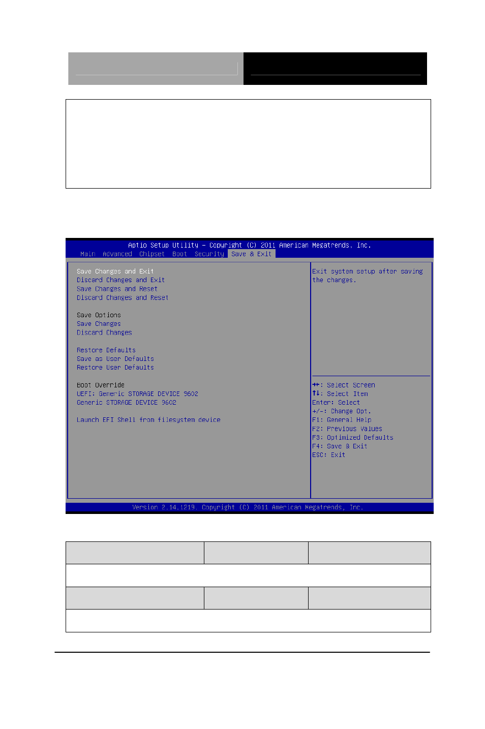 Setup submenu: exit | AAEON AEC-6613 User Manual | Page 63 / 88