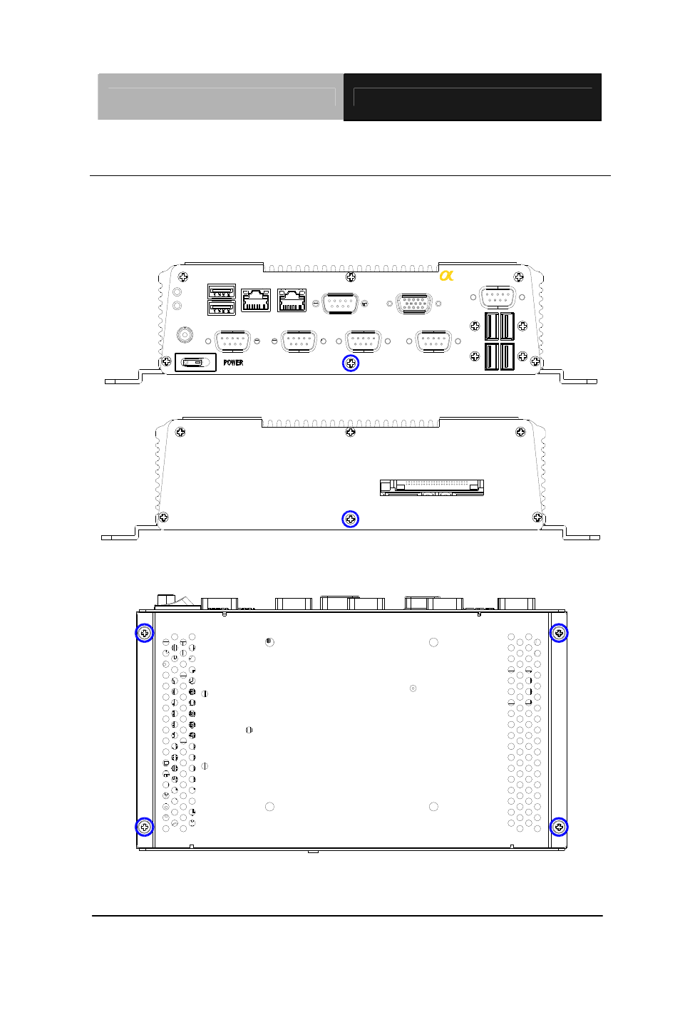 6 hard disk drive installation, Step 2: unfasten the four screws on the bottom lid | AAEON AEC-6612 Rev.B User Manual | Page 25 / 48